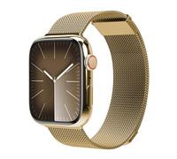 VONMÄHLEN Milanese Loop 2 - Correa de Edelstahl para Apple Watch, Cierre Magnético, Ajustable, Elegante - Compatible con Series 1-8, SE, Ultra 44 | 45 | 46 | 49 mm - Dorado