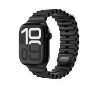VONMÄHLEN Wave Band 2: correa de silicona reciclada para Apple Watch, resistente al agua y sostenible, diseño deportivo 44 | 45 | 46 | 49 mm - Negro