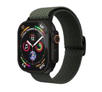VONMÄHLEN Woven Loop: elegante correa de nailon trenzado para Apple Watch, resistente al agua y ajustable 40 | 41 | 42 mm - Negro oliva