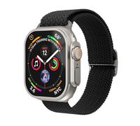 VONMÄHLEN Woven Loop: elegante correa de nailon trenzado para Apple Watch, resistente al agua y ajustable 44 | 45 | 46 | 49 mm - Negro