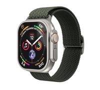 VONMÄHLEN Woven Loop: elegante correa de nailon trenzado para Apple Watch, resistente al agua y ajustable 44 | 45 | 46 | 49 mm - Verde oliva