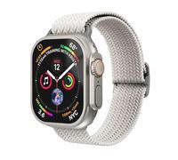 VONMÄHLEN Woven Loop: elegante correa de nailon trenzado para Apple Watch, resistente al agua y ajustable 44 | 45 | 46 | 49 mm - Crema