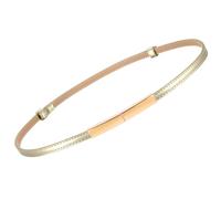 VONMELLI Cintura de Mujer de Cuero Ajustable con Hebilla Dorada, Cintura Elegante y Delgada de Alta Cintura para Vestido, Abrigo, Jean, dorado, S: Misura della vita fino a 94 cm