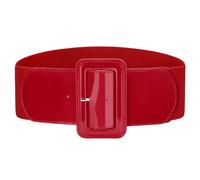 VONMELLI Cinturón ancho elástico vintage para mujer - Cinturón elástico de moda para vestido, rojo, 100cm (Passt Taillengröße 84-93cm)