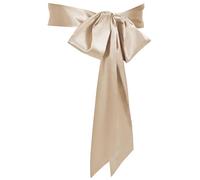 VONMELLI Cinturón de mujer de novia, boda, cinturón de satén elegante para vestido de noche, largo en la cintura para ocasiones especiales, 9,5 cm de ancho, Amarillo, Talla única