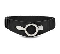 VONMELLI Cinturón elástico ancho mujer moda cinturón mujer para cadera cinturones elástico vintage con cierres de anillo de plata, Negro , XL: Adatto per il girovita 110cm-130cm