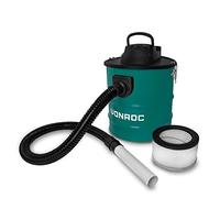 VONROC Aspirador de Cenizas 1600W - Depósito de 20L, Cable de alimentación de 3M, Manguera de 1,2M y Boquilla de Aluminio - para Chimenea, hogar, Barbacoa y Taller