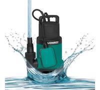 VONROC Bomba sumergible - Bomba de agua - 900W - 16000l/h - Para aguas sucias y limpias - Con interruptor de flotador