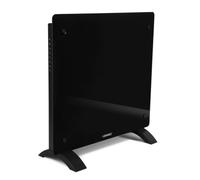 VONROC Calefactor eléctrico de lujo - Panel de vidrio de convección - 1000W - 12m2 - Control manual y Wifi - Termostato ajustable y temporizador - Negro