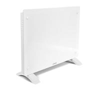 VONROC Calefactor eléctrico de lujo - Panel de vidrio de convección - 1500W - 18m2 - Control manual y Wifi - Termostato ajustable y temporizador - Blanco