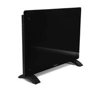 VONROC Calefactor eléctrico de lujo - Panel de vidrio de convección - 1500W - 18m2 - Control manual y Wifi - Termostato ajustable y temporizador - Negro