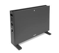 VONROC Calefactor de convección - 2000W - Gris - Con ventilador turbo - Termostato regulable - 2 posiciones de calefacción - Para habitaciones de hasta 24m2 - Diseño moderno