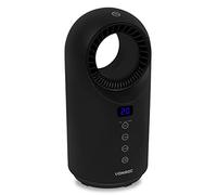 VONROC Calefactor eléctrico - ventilador - 1500W - sin aspas - cerámica - 3 posiciones de calefacción - Incluido mando a distancia - función de giro - termostato y temporizador - 15m2 - negro
