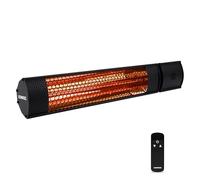 VONROC Calefactor Marsili 2000W - 2 niveles de calor - Negro - Elemento de bajo deslumbramiento - Con mando a distancia