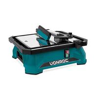 VONROC Cortadora de azulejos 650W -180mm - Depósito de agua integrado - encimera de acero inoxidable extra grande