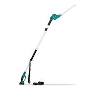 VONROC Cortasetos Telescópico 20V con 2 baterías de 2.0Ah y cargador rápido - Cuchilla inclinable - Pértiga extensible (200-260 cm)