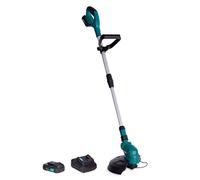 VONROC Desbrozadora 20V - Incluye 2 baterías de 2.0Ah y cargador - 250mm - Carrete de cable doble (2x4m) - Mango telescópico