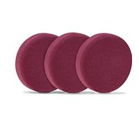 VONROC Discos de Pulido/Almohadillas de Pulido de Espuma para pulidoras - 150mm, 3 Piezas - Rojo