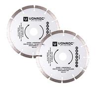 VONROC Discos diamantados para rozadora - Universales, 150mm - 2 piezas - ladrillos y materiales duros