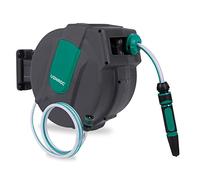 VONROC Enrollador automático de manguera 15 m con giro 180°