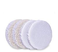 VONROC Fundas para pulir / Cubiertas para pulir / Almohadillas para pulir para máquina de pulir - 240mm - 2x textil - 2x sintético