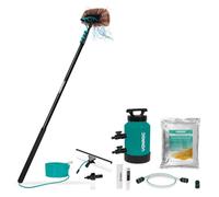 VONROC - Juego de cepillos telescópicos de aluminio, 6,5 m, filtro de agua pura, limpieza sin halos, para ventanas, coches y paneles solares, con resina 4,5 L, TDS Meter, dispensador de jabón