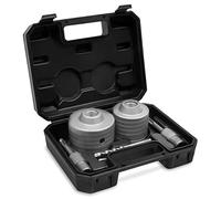 VONROC - Juego de sierras de campana para hormigón SDS-Plus (2 unidades, 68-82 mm, universal, núcleo de núcleo, taladro de centrado y adaptador SDS-plus incluido