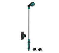 VONROC Lanza rociadora/Ducha de jardín - 3 posiciones de rociado - Cabezal ajustable 180° - Incl. soporte de pared y correas de amarre