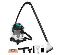 VONROC Limpiador de alfombras 1400W - aspirador - para aspirar en húmedo y en seco - incl. detergente, bolsa de polvo y varias boquillas