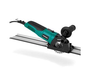 VONROC Minisierra circular/sierra de inmersión 500W - Ø85mm - Con carril guía - Velocidad variable - Incluye 3 hojas de sierra