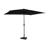 VONROC Premium Sombrilla Rapallo 200x300cm - Juego combinado in ase 20 kg. - Inclinable - Duradera - Resistente a los rayos UV - Antracita/Negro - In unda protectora