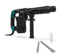 VONROC PRO Martillo Demoledor 1200W - 6kg - Impacto: 14 Joule - Tasa de impacto: 3100 p/m - Cable de 5 metros - Incluye mango lateral, cincel puntiagudo, cincel plano y lubricante