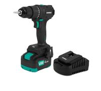 VONROC PRO - Taladro inalámbrico de 20 V - 40 Nm - Motor sin escobillas - 17 ajustes de par + modo taladro - 2 puntas incluidas - Batería de 4,0 Ah y cargador incluido