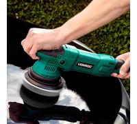 VONROC Pulidora excéntrica de doble acción - Electrónica constante - Arranque suave - 150 mm - 1050 W - Incluyendo disco de pulir, almohadilla y bolsa de almacenamiento