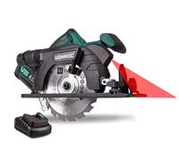 VONROC Sierra circular inalámbrica de 20V - Incl. una batería de 4.0Ah y un cargador rápido