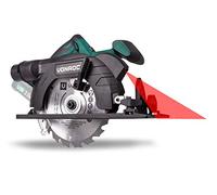 VONROC Sierra circular inalámbrica VPower 20V (sin batería) - 150mm - Incl. hojas de sierra, guía paralela y bolsa de almacenamiento