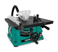 VONROC Sierra de mesa - compacto y portátil - 1500W | 1500W de Potencia, Disco 210mm, Hoja 40 Dientes, Uso en Madera, Incluye Hoja