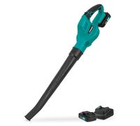 VONROC Soplador de hojas con batería, 20 V, velocidad del aire 180 kmh, potencia de soplado 5 m³, incluye batería y cargador de 2 x 2 Ah