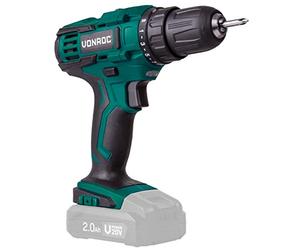 VONROC Taladro inalámbrico VPower 20V (sin batería) - Incl. puntas de destornillador y un bolsa de almacenamiento