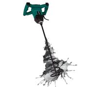 VONROC Taladro mezclador de pintura/cemento de 1200W - Arranque suave - 3 metros de cable de goma, con una varilla mezcladora 140x600 mm