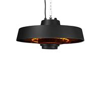 VONROC VONROC Calefactor Vulcano 2000W - Colgante - Negro - Elemento de carbono - con mando a distancia, temporizador y 2 niveles de calor