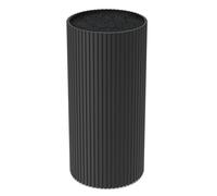 Vonsera Porta Cuchillos Cocina sin Cuchillos, Universal Bloque de Cuchillos con Cerdas, Redondo Tacoma Cuchillos Negro Extraíble, Soporte Cuchillo Cocina para 5-8 Cuchillos, 22 x 11 x 11 cm