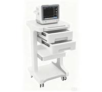 VonVVer Carro médico con 2 cajones, 41 x 41 x 67 cm, carrito de belleza, 50 kg, con compartimento de almacenamiento, 4 ruedas universales, carrito de trabajo, peluquería (gris)