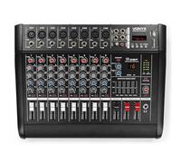 Vonyx AM8A - Mesa de mezclas de 8 canales con amplificador y Bluetooth | Amplificador integrado de 2x500W, 16 efectos DSP incorporados, ecualizador general de 5 bandas, para eventos en directo