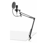 Vonyx CMS300B - Micrófono de Estudio Color Negro para Uso Profesional | USB incorporado, fácil instalación, materiales de calidad, montaje sencillo, fácil manejo, para estudios de grabación