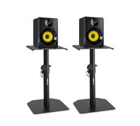 Vonyx Conjunto de monitores de Estudio Activos SMN30B con Soportes de Mesa SMS10, Amplificador Integrado, Control de Graves y Agudos, Regulables hasta 49,5 cm