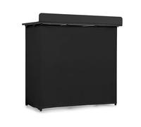 Vonyx DBF105 - Cabina DJ Plegable de 1 Metro con Estructura de Aluminio | Estructura de aluminio ligera, fundas lycra blanca y negra intercambiables, repisa inferior con pasacables, bolsa incluida