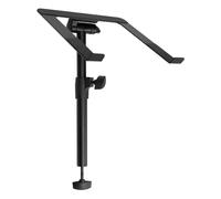 Vonyx DBLH1 - Soporte para portatil DJ ajustable plegable montaje flexible altura 25,5-40 cm plataforma 23,5x24 cm inclinacion 180 metal 8 kg para cabinas Vonyx DBA200 DBF105 DBE100 acabado negro