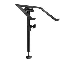 Vonyx DBLH1 - Soporte para portatil DJ Ajustable Plegable Montaje Flexible Altura 25,5-40 cm Plataforma 23,5x24 cm inclinacion 180 Metal 8 kg para cabinas DBA200 DBF105 DBE100 Acabado Negro