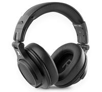 Vonyx HDX120BK - Auriculares DJ con Drivers 40 mm, Dual Ports 3,5 y 6,3 mm, Cable Reversible, diseño Plegable Profesional y Bolsa de Transporte para música y Estudio, Color Negro